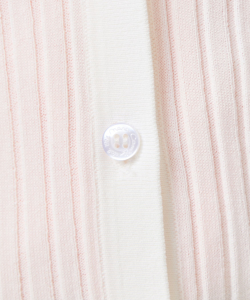 NARACAMICIE（ナラカミーチェ）の「【NARACAMICIE】Vネックリブカーディガン（カーディガン/ボレロ・レディース・ブラック/ピンク/ホワイト・XL/M）」の12枚目の写真