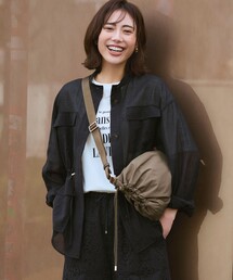 リネンミックスシアースラブ ミリタリー シャツジャケット