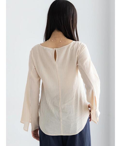 Te chichi(テチチ)の「クレープフレアスリーブブラウス【AOYAMA FASHION ASSOCIATION × Té chichi】(シャツ/ブラウス・レディース・オレンジ/オフホワイト・F)」の18枚目の写真