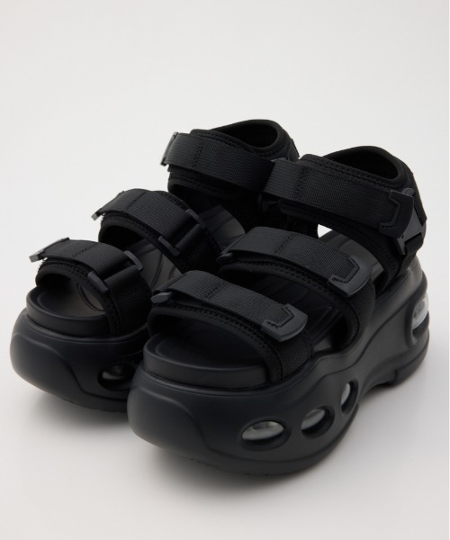 RODEO CROWNS WIDE BOWL（ロデオクラウンズワイドボウル）の「ボリュームソール テープサンダル（サンダル・レディース・ブラック/ブラウン系その他/ピンク・MEDIUM/LARGE）」の4枚目の写真