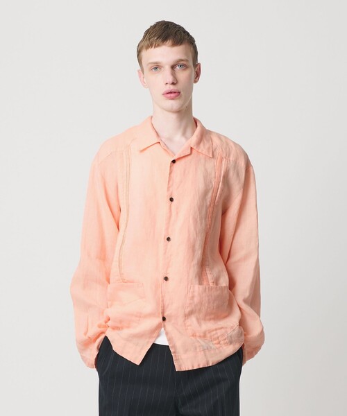 MONKEY TIME(モンキータイム)の「ラミー キャンバス キューバ シャツ(シャツ/ブラウス・メンズ・ブラック/ライトピンク・S/XL/L/M)」の1枚目の写真