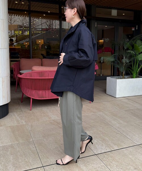 MICO COULIER（ミコクリエ）の「スタンドカラーラグランスリーブコート（その他アウター・レディース・ネイビー/キャメル・38）」の19枚目の写真