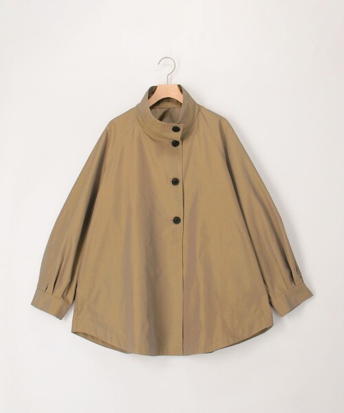 MICO COULIER（ミコクリエ）の「スタンドカラーラグランスリーブコート（その他アウター・レディース・ネイビー/キャメル・38）」の4枚目の写真