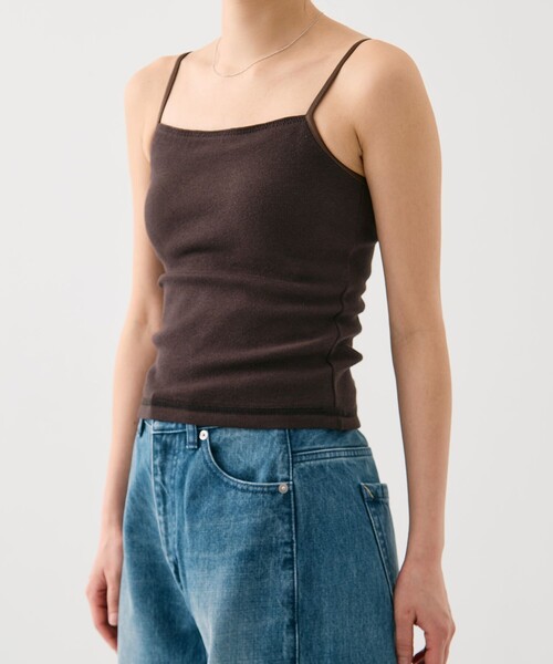 PUBLIC TOKYO（パブリックトウキョウ）の「コットンリブカップインキャミ（キャミソール・レディース・ホワイト/ブラウン・1/2）」の10枚目の写真