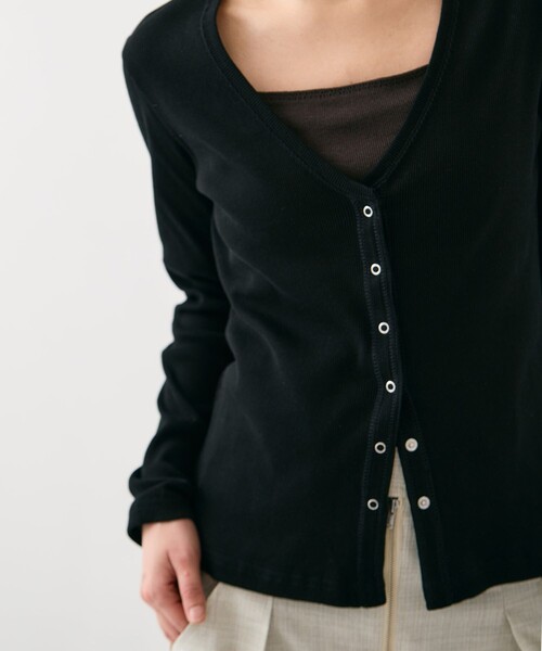 PUBLIC TOKYO（パブリックトウキョウ）の「コットンリブカップインキャミ（キャミソール・レディース・ホワイト/ブラウン・1/2）」の19枚目の写真