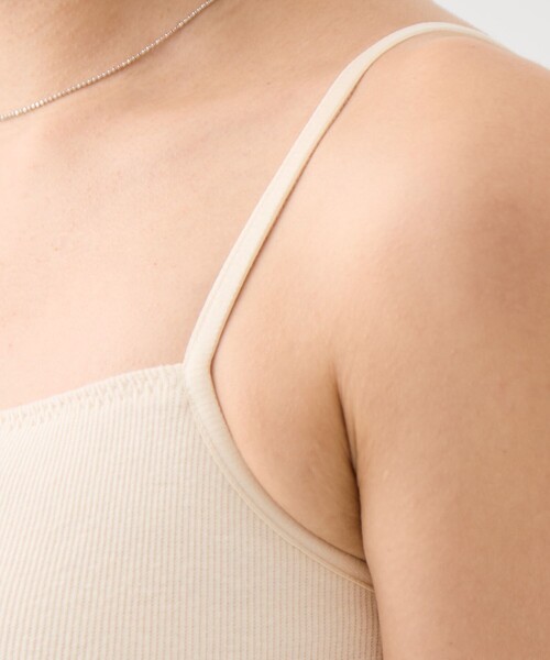 PUBLIC TOKYO（パブリックトウキョウ）の「コットンリブカップインキャミ（キャミソール・レディース・ホワイト/ブラウン・1/2）」の13枚目の写真