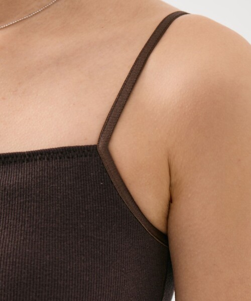 PUBLIC TOKYO（パブリックトウキョウ）の「コットンリブカップインキャミ（キャミソール・レディース・ホワイト/ブラウン・1/2）」の16枚目の写真