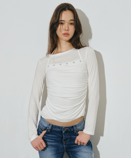 Midnight Move(ミッドナイトムーブ)の「sl ey t (white)(Tシャツ/カットソー・レディース・その他・FREE)」の1枚目の写真