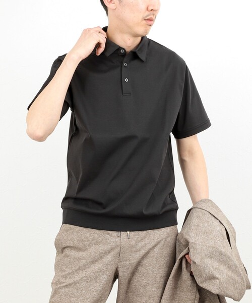 NOLLEY’S（ノーリーズ）の「《ビジカジ対応》防臭・消臭 シルケットスムース ドレスポロシャツ ビズポロ 26SS（ポロシャツ・メンズ・ダークネイビー/ホワイト/チャコールグレー・XXL/XL/L/M/S）」の5枚目の写真