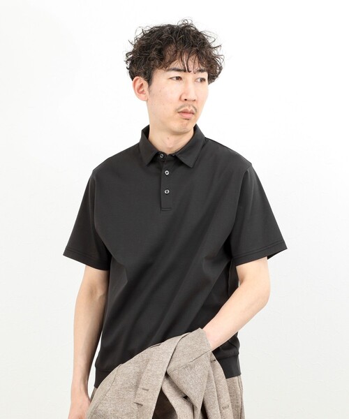 NOLLEY’S（ノーリーズ）の「《ビジカジ対応》防臭・消臭 シルケットスムース ドレスポロシャツ ビズポロ 26SS（ポロシャツ・メンズ・ダークネイビー/ホワイト/チャコールグレー・XXL/XL/L/M/S）」の6枚目の写真