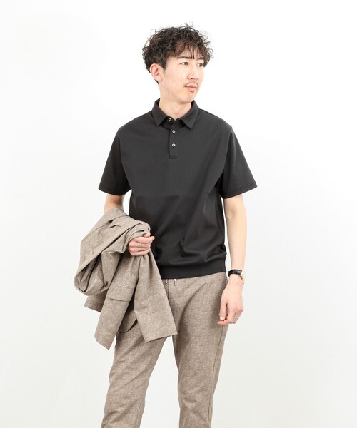 NOLLEY’S（ノーリーズ）の「《ビジカジ対応》防臭・消臭 シルケットスムース ドレスポロシャツ ビズポロ 26SS（ポロシャツ・メンズ・ダークネイビー/ホワイト/チャコールグレー・XXL/XL/L/M/S）」の7枚目の写真