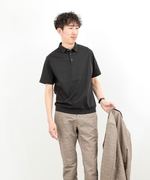 NOLLEY’S（ノーリーズ）の「《ビジカジ対応》防臭・消臭 シルケットスムース ドレスポロシャツ ビズポロ 26SS（ポロシャツ・メンズ・ダークネイビー/ホワイト/チャコールグレー・XXL/XL/L/M/S）」の8枚目の写真