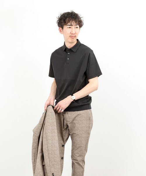 NOLLEY’S（ノーリーズ）の「《ビジカジ対応》防臭・消臭 シルケットスムース ドレスポロシャツ ビズポロ 26SS（ポロシャツ・メンズ・ダークネイビー/ホワイト/チャコールグレー・XXL/XL/L/M/S）」の9枚目の写真