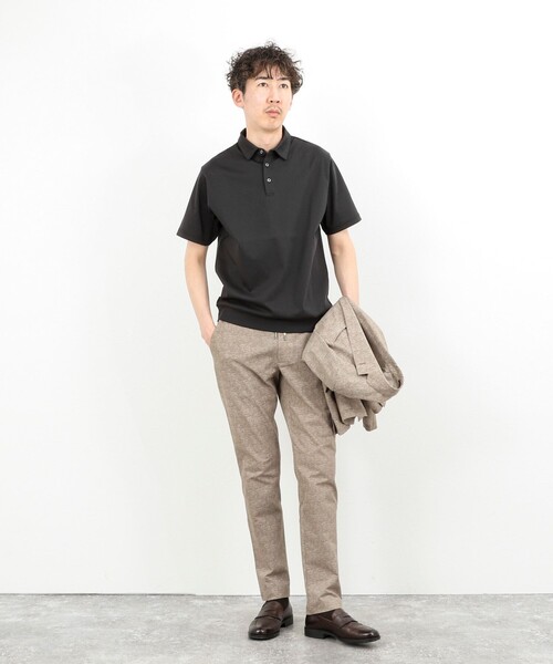 NOLLEY’S（ノーリーズ）の「《ビジカジ対応》防臭・消臭 シルケットスムース ドレスポロシャツ ビズポロ 26SS（ポロシャツ・メンズ・ダークネイビー/ホワイト/チャコールグレー・XXL/XL/L/M/S）」の10枚目の写真