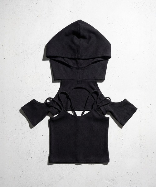 DURAS(デュラス)の「キャミ+フーディTセット(Tシャツ/カットソー・レディース・ホワイト/グレー/ブラック・FREE)」の11枚目の写真