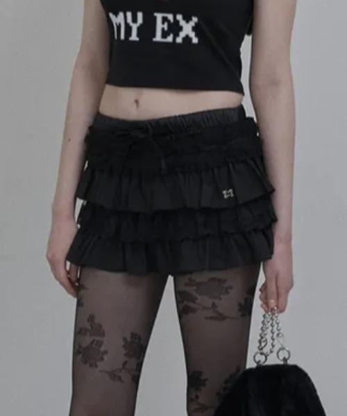 Ada.(エイダ)の「◇SETUPEXE◇ブランド直輸入正規品/チュチュ ミックス スクリット パンツ TUTU MIX SKRIT PANTS(スカート・レディース・レオパード/ホワイト/カモフラージュ/ブラック・FREE)」の7枚目の写真
