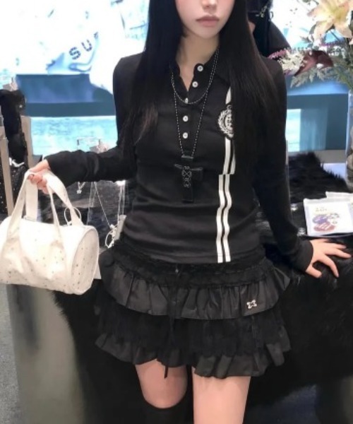 Ada.(エイダ)の「◇SETUPEXE◇ブランド直輸入正規品/チュチュ ミックス スクリット パンツ TUTU MIX SKRIT PANTS(スカート・レディース・レオパード/ホワイト/カモフラージュ/ブラック・FREE)」の20枚目の写真
