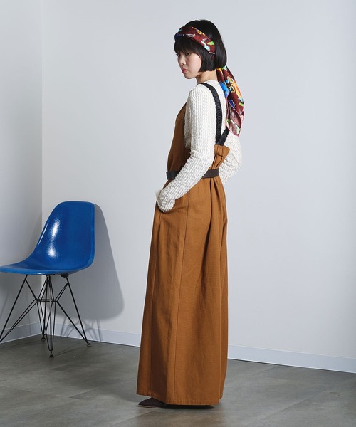 ROSE BUD（ローズバッド）の「(mici)PRINT SCARF（バンダナ/スカーフ・レディース・ブラウン/ネイビー・ONE SIZE）」の6枚目の写真