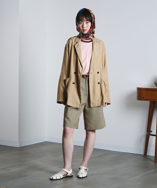 ROSE BUD（ローズバッド）の「(mici)PRINT SCARF（バンダナ/スカーフ・レディース・ブラウン/ネイビー・ONE SIZE）」の9枚目の写真