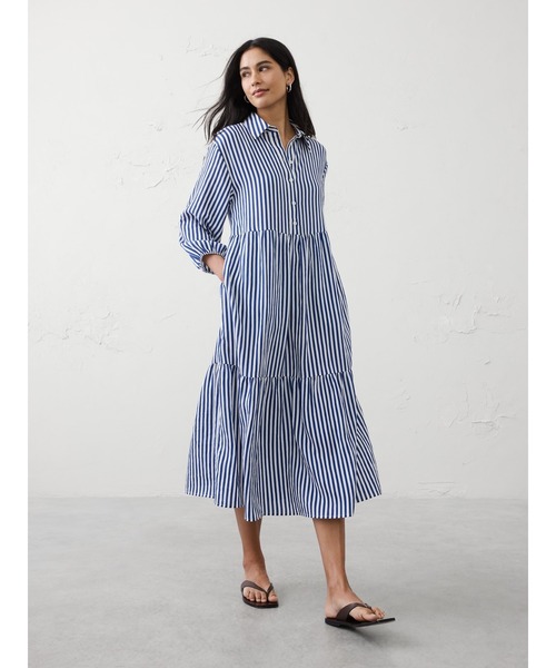 セール】BANANA REPUBLIC FACTORY STORE ティアード ミディ シャツ