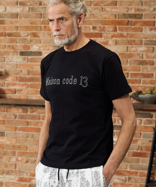Maison code 13（メゾンコードサーティーン）の「mt10350-dry touch print cut sew Tシャツ(M26S-32)（Tシャツ/カットソー・メンズ・ホワイト/アッシュ/ブラック・S/M/L/XL）」の18枚目の写真