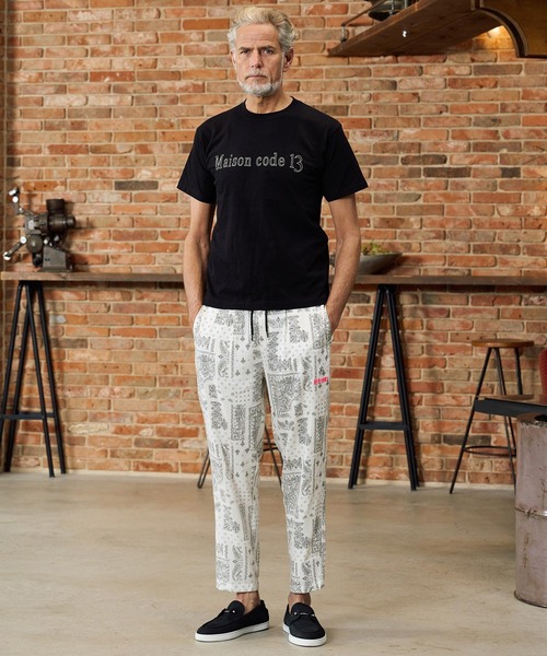 Maison code 13（メゾンコードサーティーン）の「mt10350-dry touch print cut sew Tシャツ(M26S-32)（Tシャツ/カットソー・メンズ・ホワイト/アッシュ/ブラック・S/M/L/XL）」の21枚目の写真