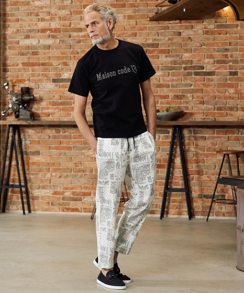 Maison code 13（メゾンコードサーティーン）の「mt10350-dry touch print cut sew Tシャツ(M26S-32)（Tシャツ/カットソー・メンズ・ホワイト/アッシュ/ブラック・S/M/L/XL）」の22枚目の写真