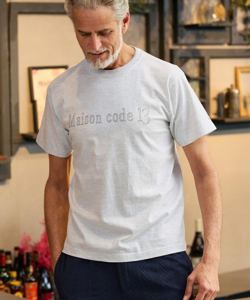 Maison code 13（メゾンコードサーティーン）の「mt10350-dry touch print cut sew Tシャツ(M26S-32)（Tシャツ/カットソー・メンズ・ホワイト/アッシュ/ブラック・S/M/L/XL）」の4枚目の写真