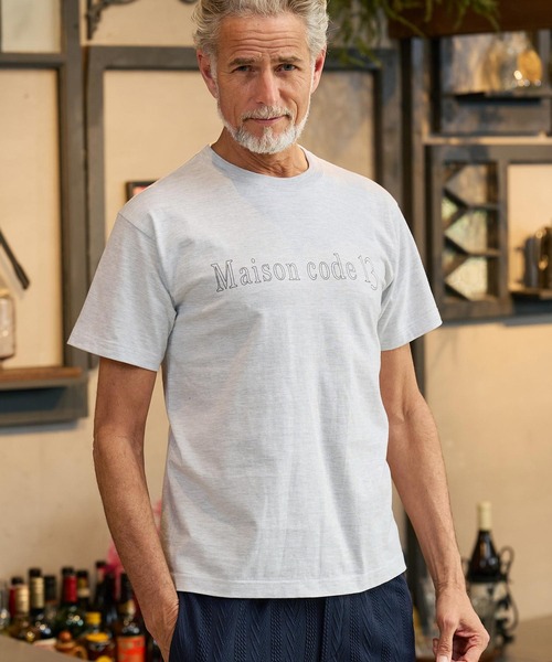 Maison code 13（メゾンコードサーティーン）の「mt10350-dry touch print cut sew Tシャツ(M26S-32)（Tシャツ/カットソー・メンズ・ホワイト/アッシュ/ブラック・S/M/L/XL）」の5枚目の写真