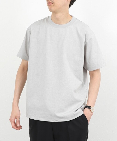 NOLLEY’S（ノーリーズ）の「吸水速乾 クイックドライ クルーネックTシャツ 26SS（Tシャツ/カットソー・メンズ・ライトグレー/ホワイト系その他/ホワイト/ホワイト系その他2・M/S/XL/L）」の8枚目の写真