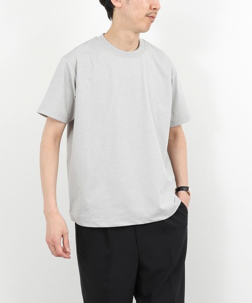 NOLLEY’S（ノーリーズ）の「吸水速乾 クイックドライ クルーネックTシャツ 26SS（Tシャツ/カットソー・メンズ・ライトグレー/ホワイト系その他/ホワイト/ホワイト系その他2・M/S/XL/L）」の9枚目の写真