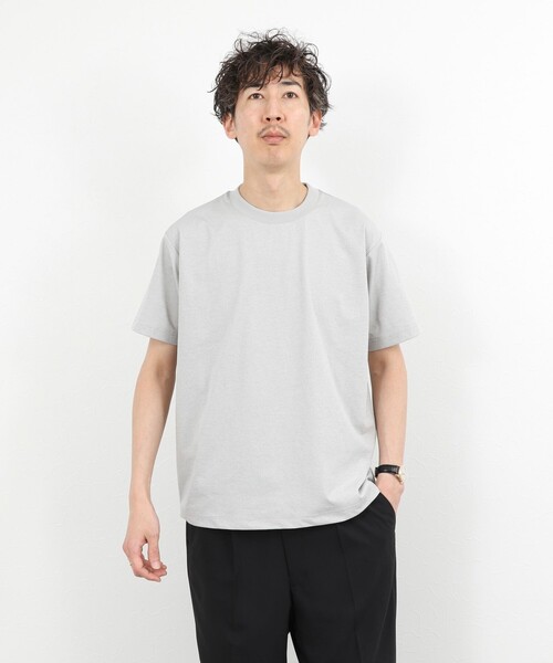 NOLLEY’S（ノーリーズ）の「吸水速乾 クイックドライ クルーネックTシャツ 26SS（Tシャツ/カットソー・メンズ・ライトグレー/ホワイト系その他/ホワイト/ホワイト系その他2・M/S/XL/L）」の10枚目の写真