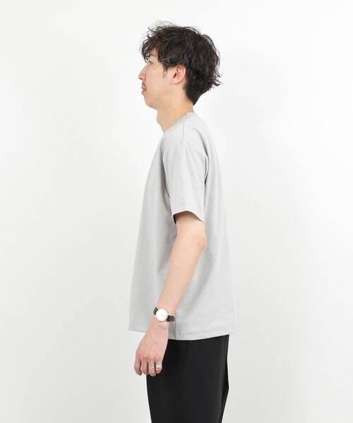 NOLLEY’S（ノーリーズ）の「吸水速乾 クイックドライ クルーネックTシャツ 26SS（Tシャツ/カットソー・メンズ・ライトグレー/ホワイト系その他/ホワイト/ホワイト系その他2・M/S/XL/L）」の11枚目の写真