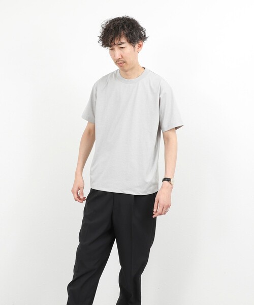 NOLLEY’S（ノーリーズ）の「吸水速乾 クイックドライ クルーネックTシャツ 26SS（Tシャツ/カットソー・メンズ・ライトグレー/ホワイト系その他/ホワイト/ホワイト系その他2・M/S/XL/L）」の14枚目の写真