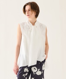 ESTNATION エストネーションウォッシャブル ボウタイブラウス アイボリー 2023 SPRING PRE ORDER｜ESTNATION ONLINE STORE｜エストネーション