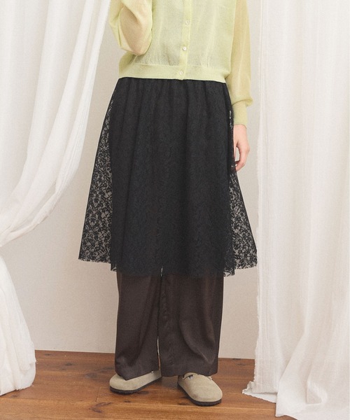 fig London(フィグロンドン)の「Luna skirt(スカート・レディース・ブラック/アイボリー・FREE)」の2枚目の写真