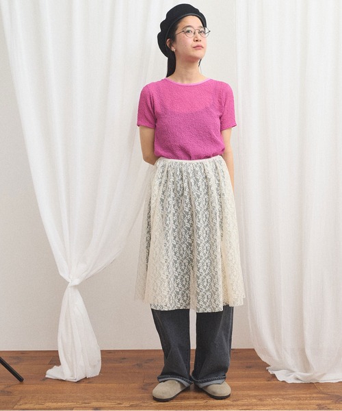 fig London(フィグロンドン)の「Luna skirt(スカート・レディース・ブラック/アイボリー・FREE)」の4枚目の写真