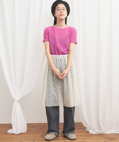 fig London(フィグロンドン)の「Luna skirt(スカート・レディース・ブラック/アイボリー・FREE)」の6枚目の写真