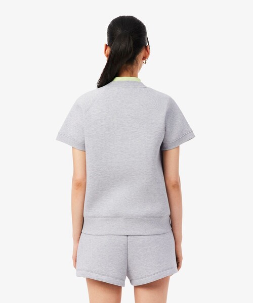 LACOSTE(ラコステ)の「ダブルフェイス半袖スウェット(ニット/セーター・レディース・グレー・40/38/36/34)」の4枚目の写真