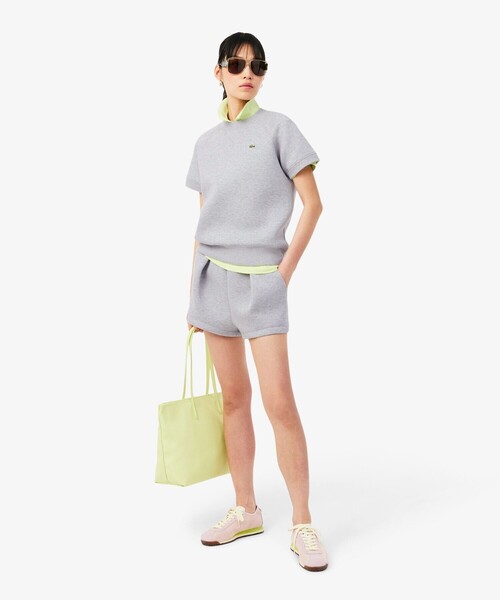 LACOSTE(ラコステ)の「ダブルフェイス半袖スウェット(ニット/セーター・レディース・グレー・40/38/36/34)」の8枚目の写真