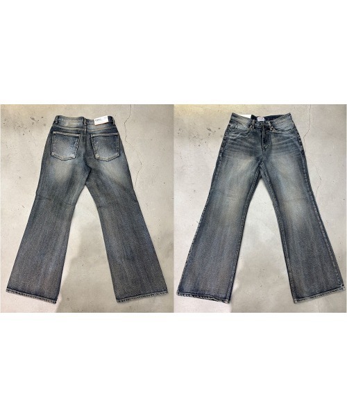 COSYHARU（コシハル）の「ノックウォッシュマキシフレアデニム（デニムパンツ・メンズ・ダークブルー・SMALL/LARGE/MEDIUM）」の12枚目の写真