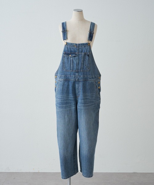 PUAL CE CIN（ピュアルセシン）の「綿麻デニムサロペット（サロペット/オーバーオール・レディース・サックスブルー/インディゴブルー・FREE）」の12枚目の写真