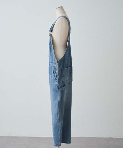 PUAL CE CIN（ピュアルセシン）の「綿麻デニムサロペット（サロペット/オーバーオール・レディース・サックスブルー/インディゴブルー・FREE）」の13枚目の写真