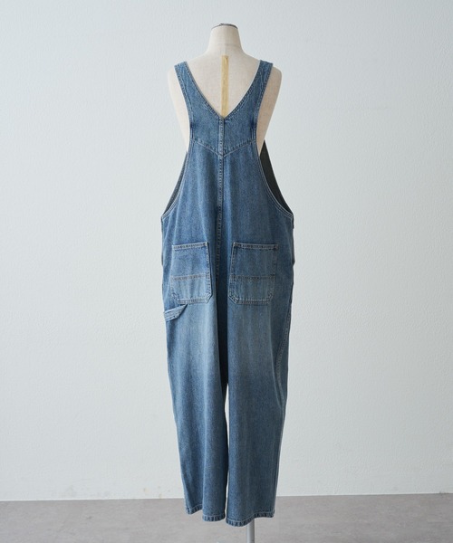 PUAL CE CIN（ピュアルセシン）の「綿麻デニムサロペット（サロペット/オーバーオール・レディース・サックスブルー/インディゴブルー・FREE）」の14枚目の写真