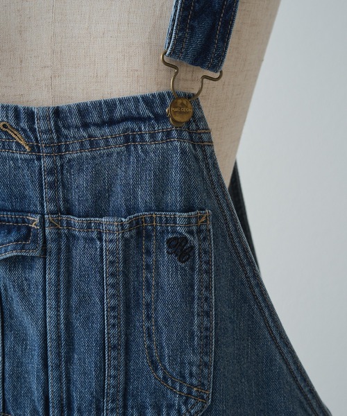 PUAL CE CIN（ピュアルセシン）の「綿麻デニムサロペット（サロペット/オーバーオール・レディース・サックスブルー/インディゴブルー・FREE）」の16枚目の写真