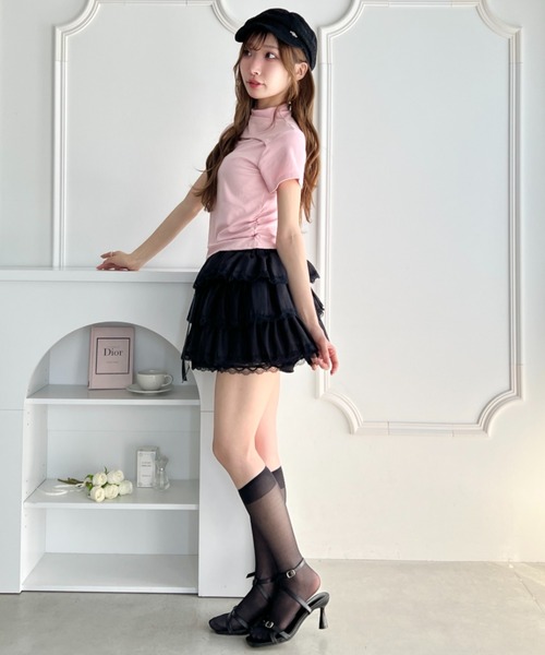 Loueme(ルエム)の「シフォンティアードフリルミニスカート(スカート・レディース・ホワイト/ブラック/アイボリー・FREE)」の22枚目の写真