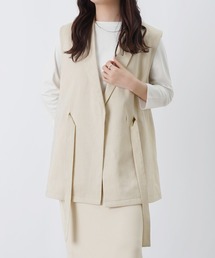 LUCA（ルカ）の「LC/LLL テーラーカラーリボンベルトジレ（ベスト）」