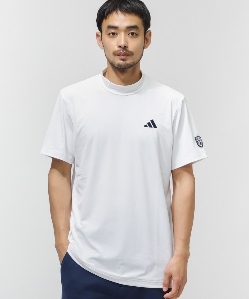 adidas（アディダス）の「アディダス adidas バックグラフィックSSモックネックシャツ（Tシャツ/カットソー・メンズ・ホワイト/ネイビー/ブルー・4L/S/M/L/LL/3L）」の2枚目の写真