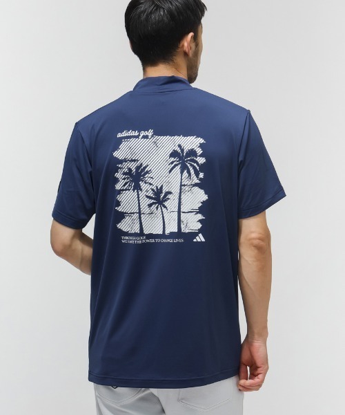 adidas（アディダス）の「アディダス adidas バックグラフィックSSモックネックシャツ（Tシャツ/カットソー・メンズ・ホワイト/ネイビー/ブルー・4L/S/M/L/LL/3L）」の9枚目の写真