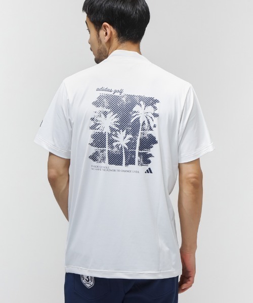 adidas（アディダス）の「アディダス adidas バックグラフィックSSモックネックシャツ（Tシャツ/カットソー・メンズ・ホワイト/ネイビー/ブルー・4L/S/M/L/LL/3L）」の8枚目の写真